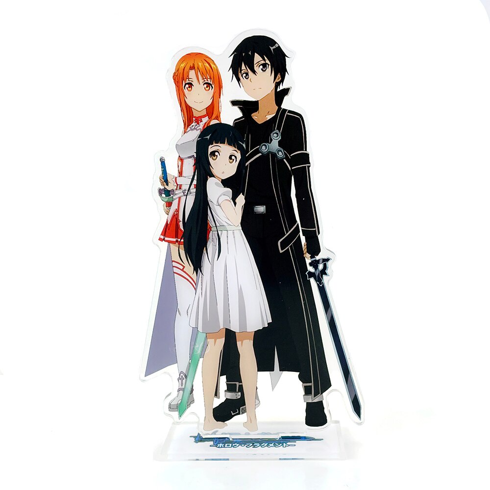 Sword Art Online Kirito Asuna Yui family acrylic stand figure anime toy