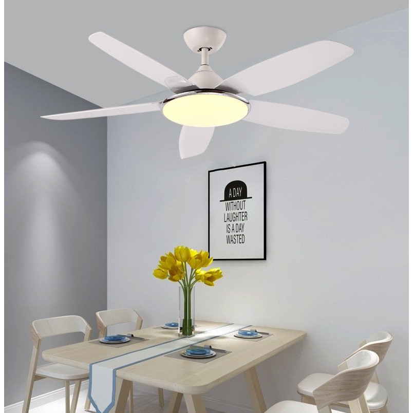 Quạt Trần Đèn 5 Cánh 1m35 Kèm Điều Khiển 6 số Bh Động Cơ 5 Năm | BigBuy360 - bigbuy360.vn