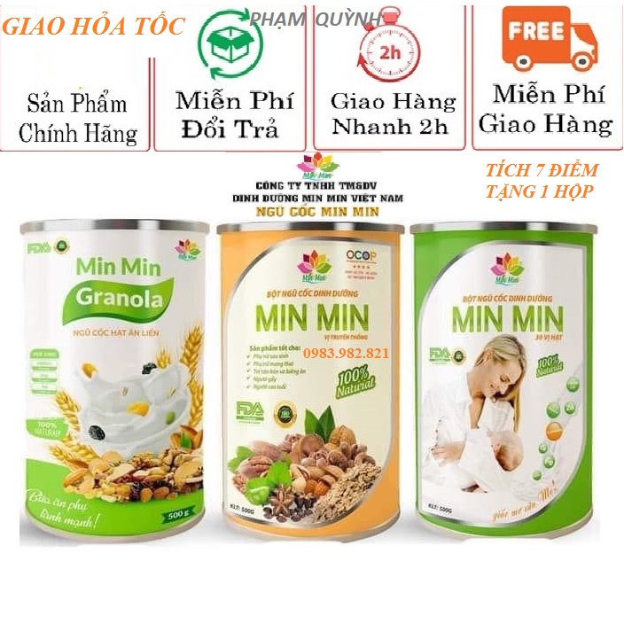 NGŨ CỐC LỢI SỮA MIN MIN -NGŨ CỐC BẦU VÀ SAU SINH 500G