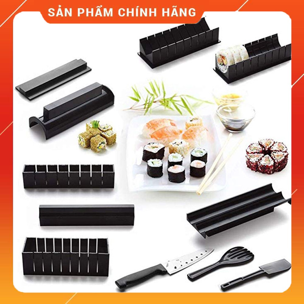 [Bộ 11 Món] Khuôn nhựa làm sushi, cơm cuộn, kimbap tiện lợi