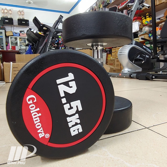 Tạ tay cao cấp Goldnova 12.5kg ⚡ Dụng cụ tập GYM chuyên nghiệp ⚡ Tạ bọc cao su loại 12.5kg 1 chiếc