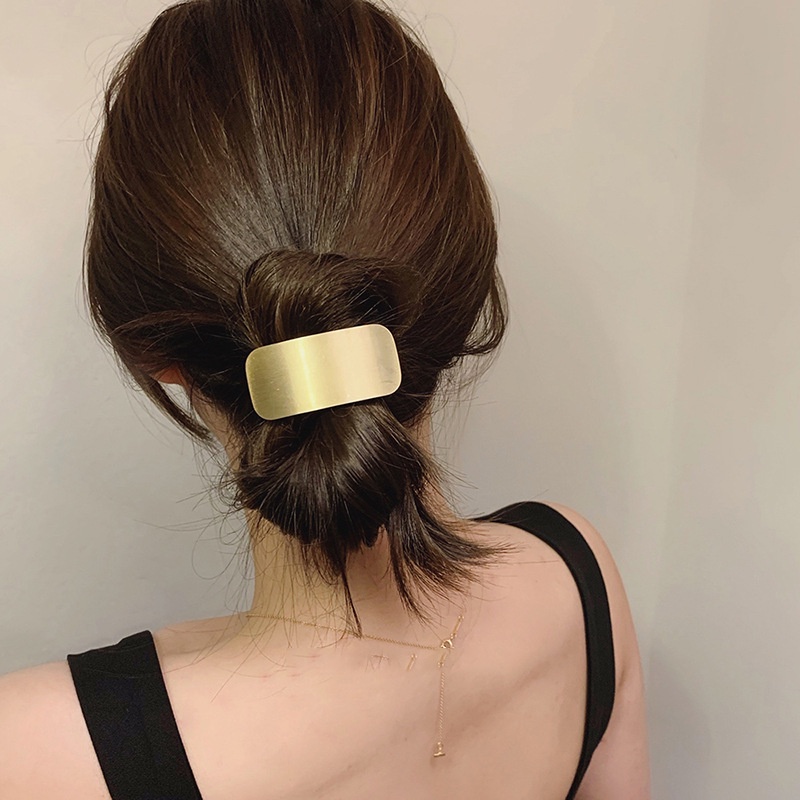 Dây Cột Tóc Kim Loại Phong Cách Hàn Quốc Tối Giản Dễ Phối Đồ