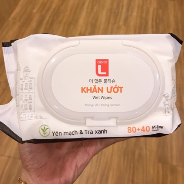 Bịch khăn ướt Choice L 120tờ