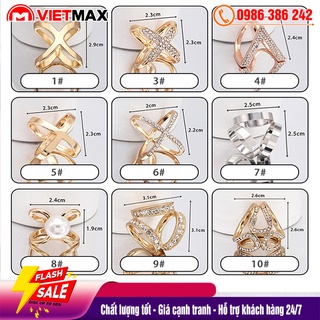 Khuy Cài Khăn Lụa Quàng Cổ, Khóa Cài Khăn Kim Loại Thiết Kế Tinh Tế Và Thanh Lịch