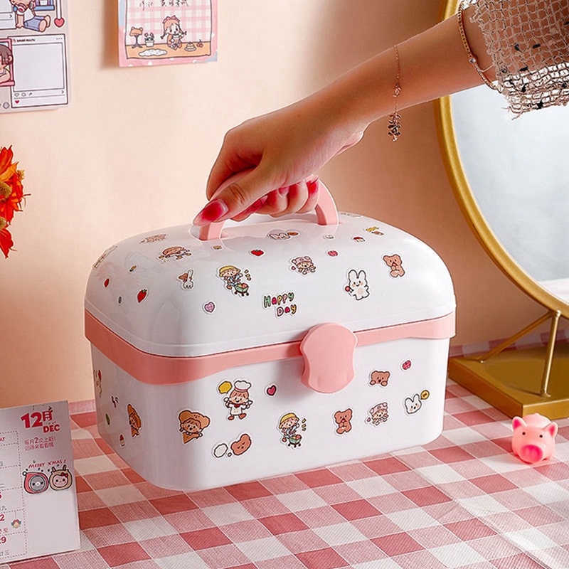 Hộp Đựng Dây Buộc Tóc / Kẹp Tóc Cỡ Lớn Bằng Cao Su Tiện Dụng Cho Bé Gái