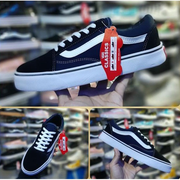 Giày Vans Navy Combi 100% Oldskool Chất Lượng Cao Cho Nữ