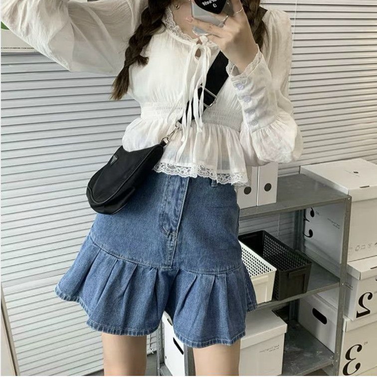 Chân váy jeans đuôi cá cao cấp siêu xinh | BigBuy360 - bigbuy360.vn