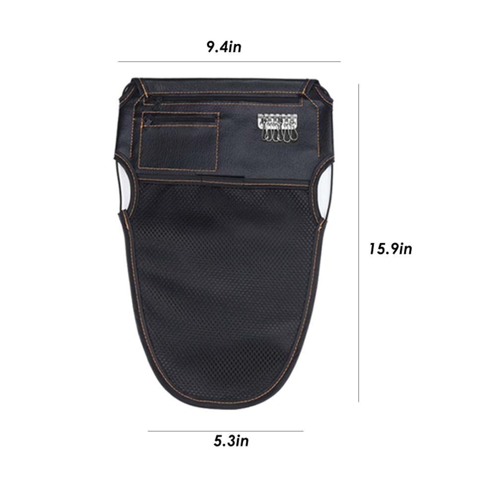 Túi da pu hai ngăn đựng đồ gắn dưới yên xe máy vanes1 kèm móc treo tiện dụng