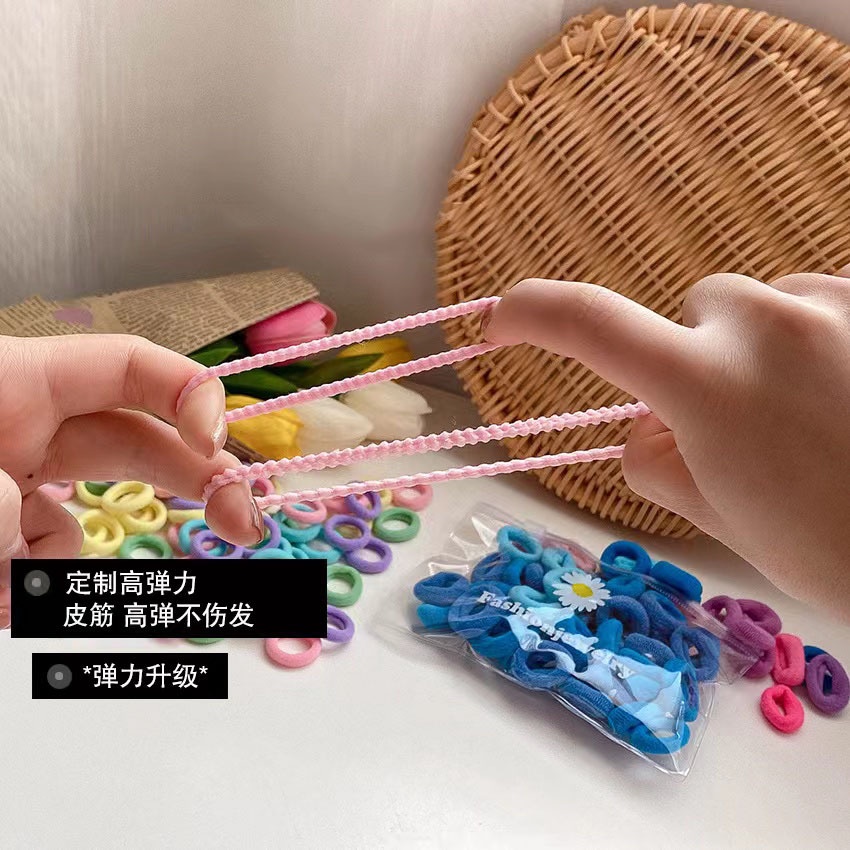 Dây Buộc Tóc Co Giãn Nhiều Màu Sắc Cho Bé Gái