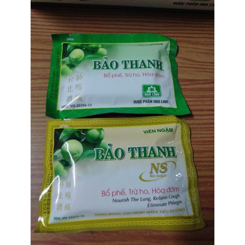 Viên ngậm bảo thanh (kẹo ngậm bảo thanh )