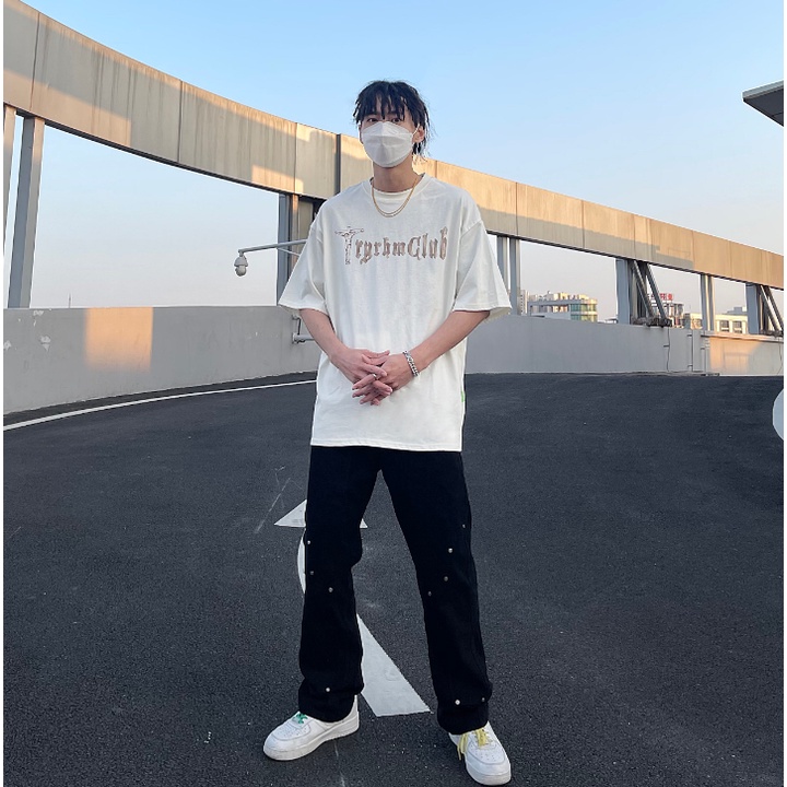 Áo Thun Ngắn Tay Phong Cách Hiphop Retro áo phông nam Thời Trang Hàn Quốc Cho Nam