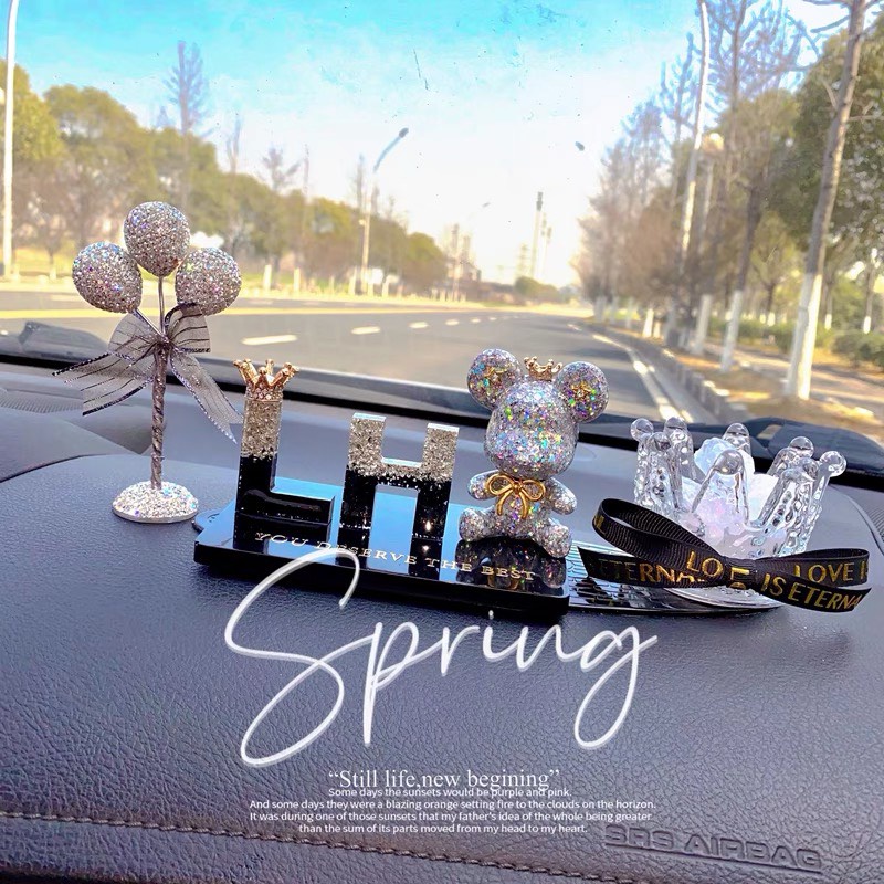 Cây bóng đính đá decor Taplo xe ô tô - Cây bóng trang trí ô tô