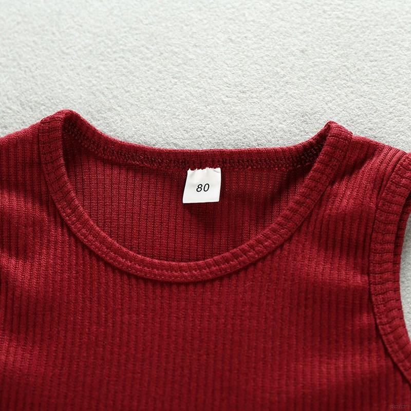 Đầm Sát Nách Cổ Tròn Màu Trơn Thời Trang Mùa Hè Cho Bé Gái 0-4 Tuổi