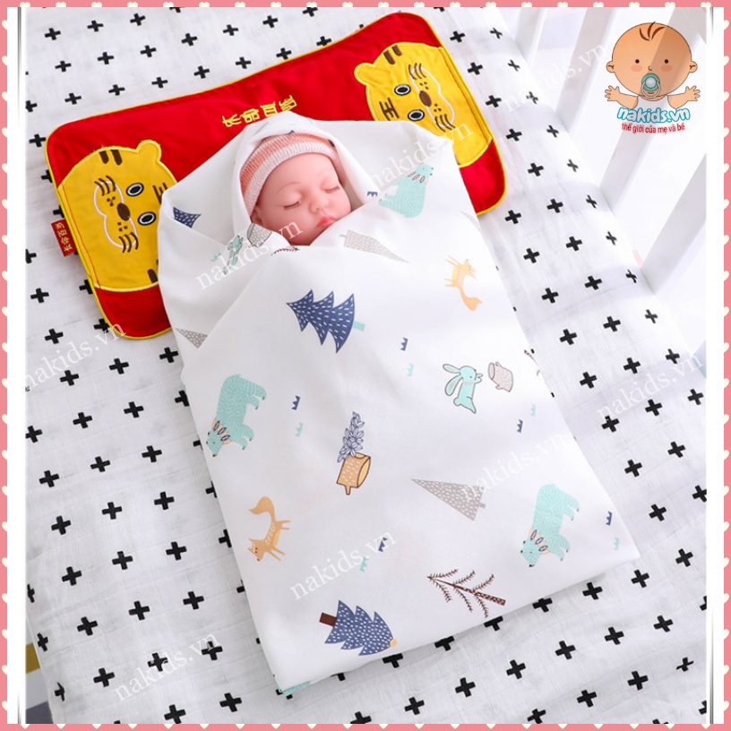 Khăn, Chăn Ủ Phòng Sinh, Khăn Tắm Cho Bé Sơ Sinh FREESHIP Chất Liệu Cotton Siêu Mềm Cho Da Của Bé - MS08