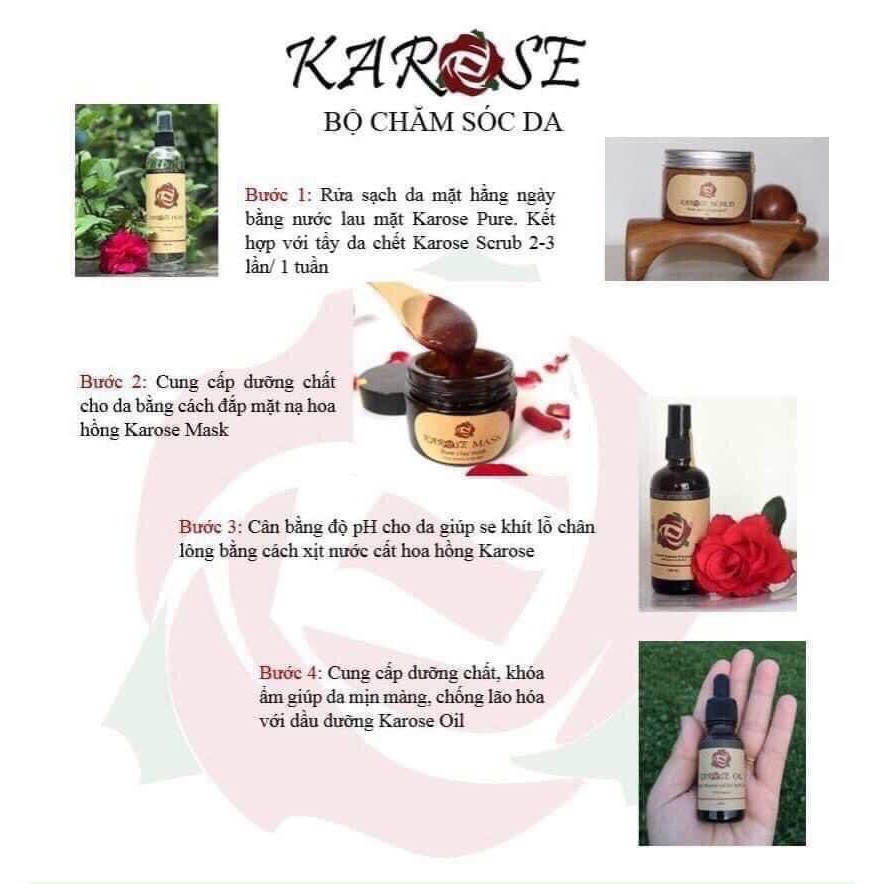 Nước cất hoa hồng hữu cơ Karose Hydrosol (100% tự nhiên, làm sáng da, se khít lỗ chân lông, dưỡng da khỏe) | BigBuy360 - bigbuy360.vn