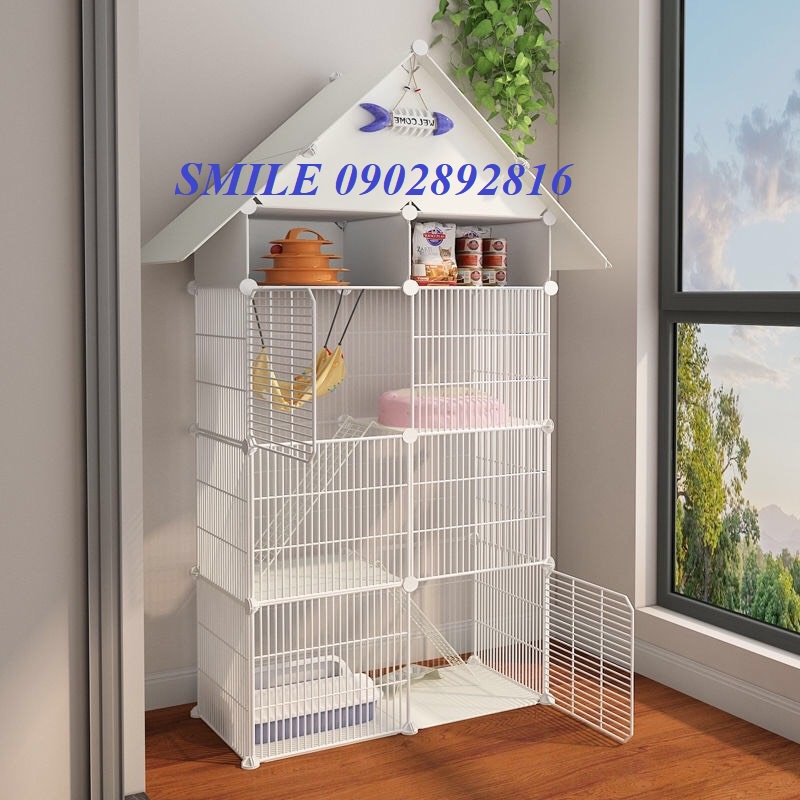 (FREESHIP) CHUỒNG CHÓ,CHUỒNG MÈO ĐA NĂNG LƯỚI GHÉP NHIỀU TẦNG