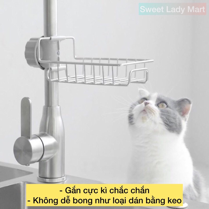 Kệ Inox Để Đồ Rửa Chén, Giá Inox Đựng Giẻ Rửa Bát Siêu Chắc Chắn