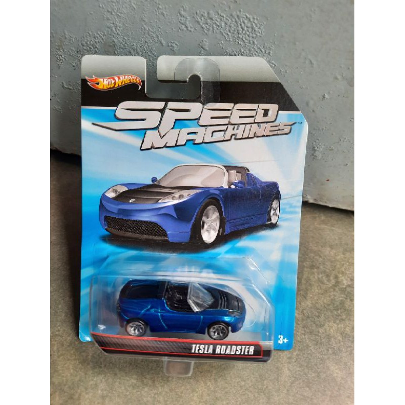 xe Hotwheels  speed machines Tesla Roadster màu xanh dương  ,hàng hiếm
