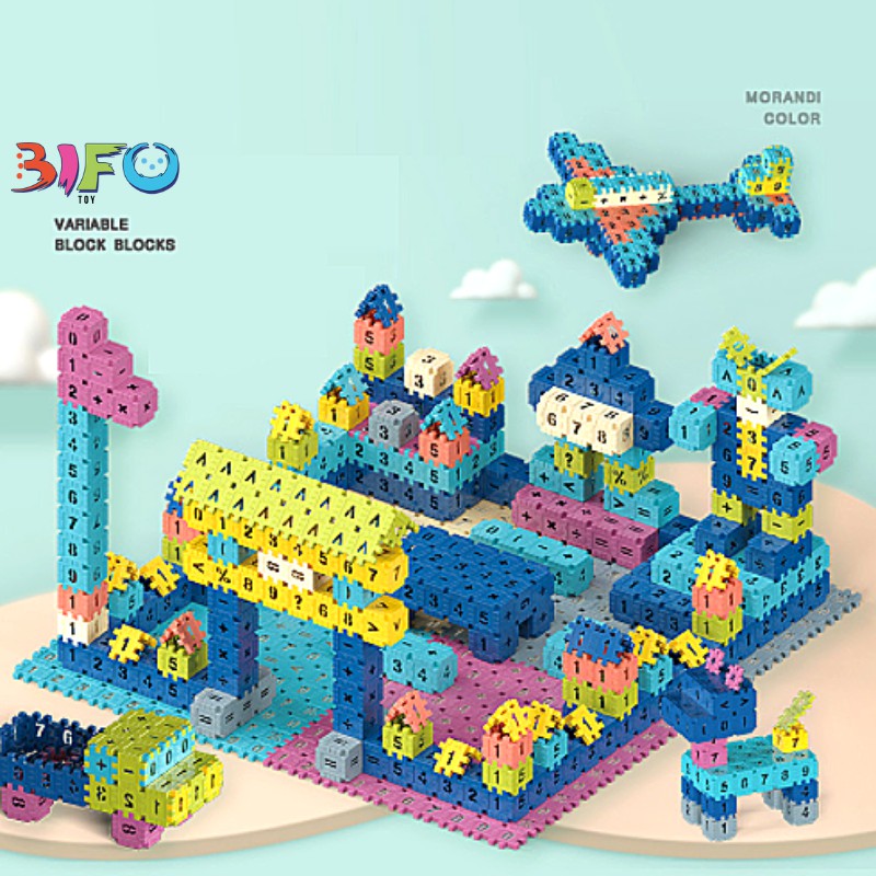 Bộ 50 khối nhựa xây dựng Building block siêu thú vị cho bé