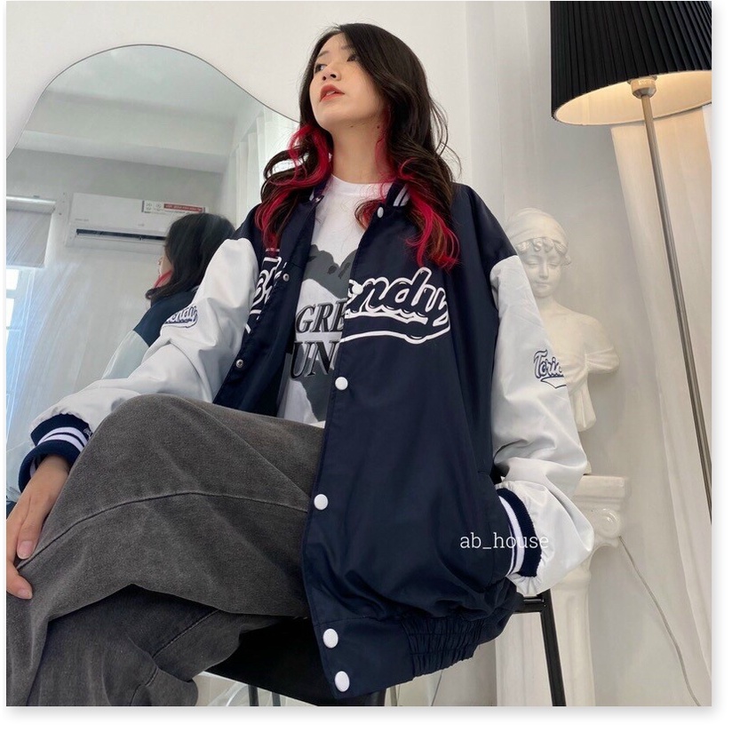 [ HÌNH THẬT 100% ] Áo Khoác Dù Unisex Nam Nữ Bomber Form Rộng In Chữ Siêu Chất Cực Hot