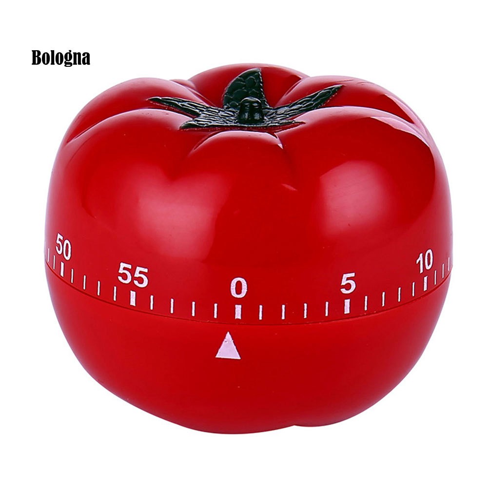 Đồng hồ đếm ngược cơ học hình quả cà chua đáng yêu hỗ trợ nấu nướng tiện dụng 1-55 phút
