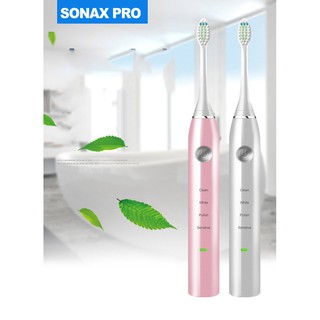 Bàn chải đánh răng tự động, bàn chải điện massage thông minh 4 chế độ làm sạch SONAX PRO - SN-8889 [ TẶNG 3 BÀN CHẢI ]
