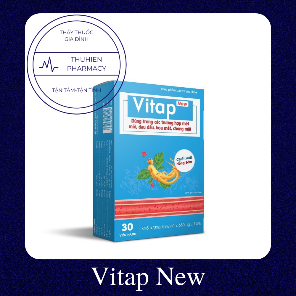 Vitap New - Viên uống hỗ trợ bổ huyết, cải thiện huyết áp thấp (Hộp 30 viên) thumbnail