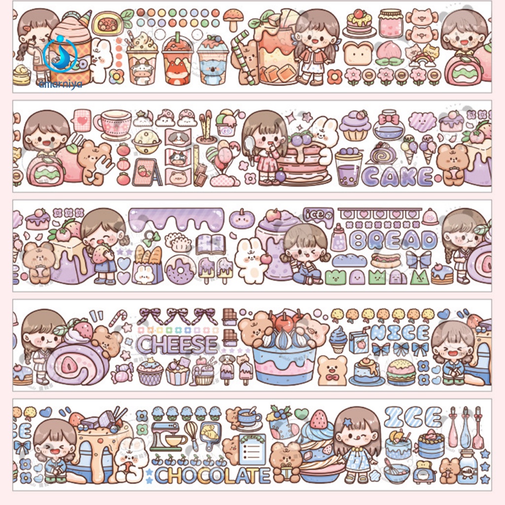 1 Cuộn Nhãn Dán Laptop Hành Lý Hình Chai Nước Hoạt Hình Đáng Yêu