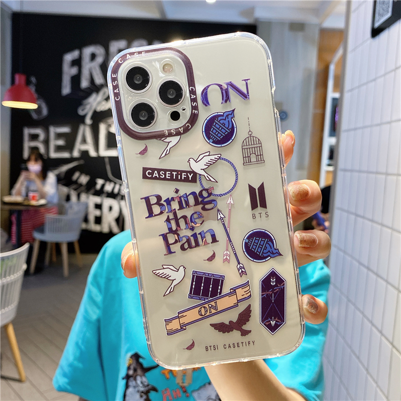 Fashion Korea BTS Phone Case for SAMSUNG A51 A71 M51 A81 A91 A70 A32 5G A52 4G/5G A72 4G/5G Casetify Shockproof Transparent Soft TPU Cover | BigBuy360 - bigbuy360.vn
