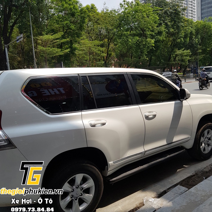 Bộ Nẹp viền cong kính, Chân kính INOX Toyota Land Cruiser Prado