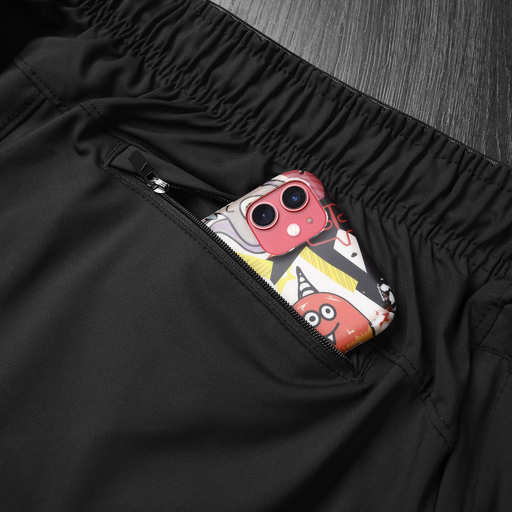 Quần short đùi thể thao nam chất thun lụa CD co giãn 4 chiều thấm hút mồ hôi thoáng mát mặc mùa hè không bai rải Ni pro | BigBuy360 - bigbuy360.vn