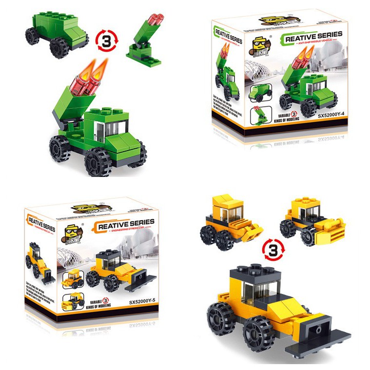 Đồ chơi lego lắp ráp các loại xe theo nhiều chủ đề cho bé