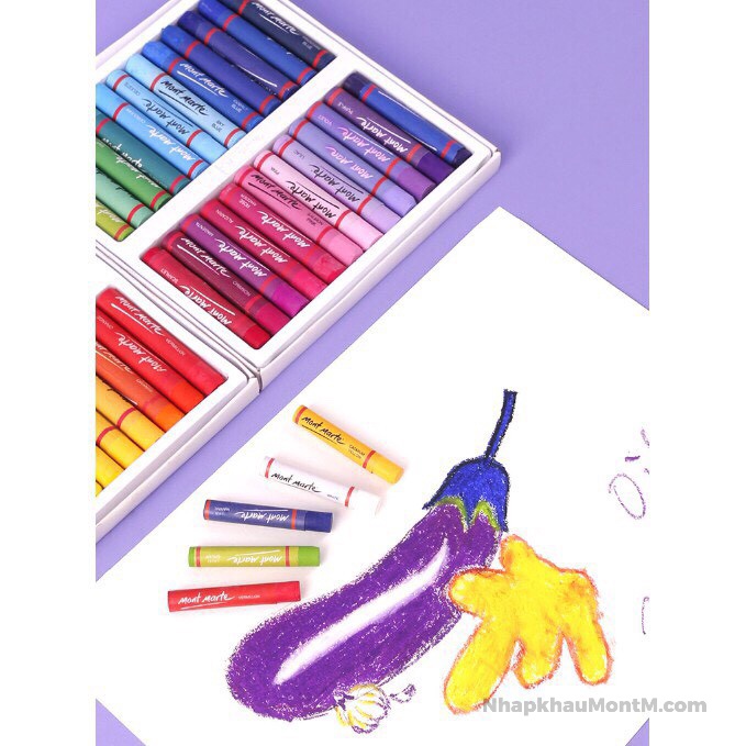 Màu sáp dầu cao cấp MONT MARTE của ÚC bộ 12/24 màu - Oil Pastels