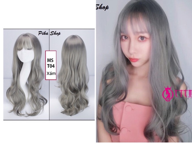 Tổng hợp tóc giả - wig teen xoăn HQ các màu tặng kèm lưới đội