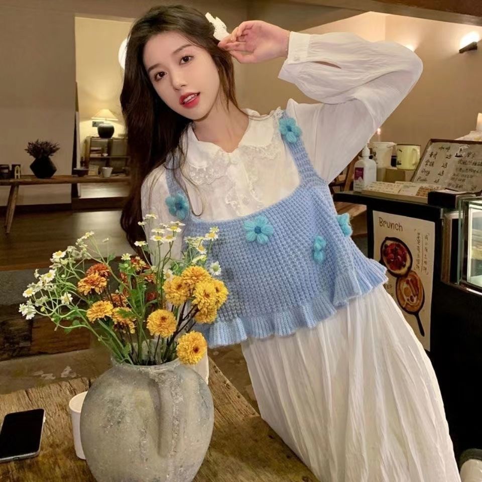 Áo Dệt Kim Sát Nách Màu Trơn Thiết Kế Đơn Giản Hợp Thời Trang