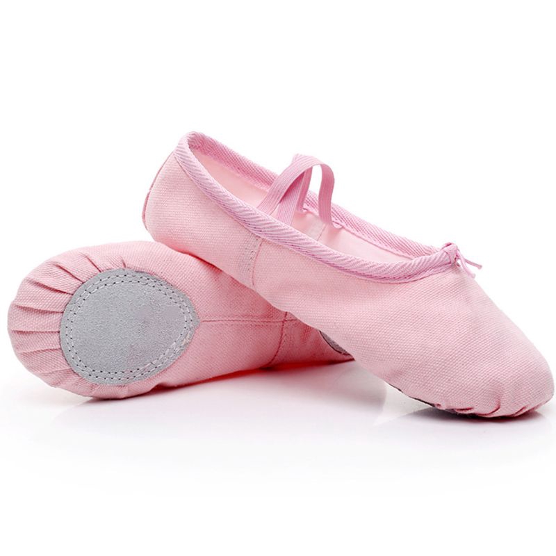 Mary☆Baby Girl Canvas Cotton Ballet Pointe Dance Shoes Gymnastics Slippers Yoga Flats