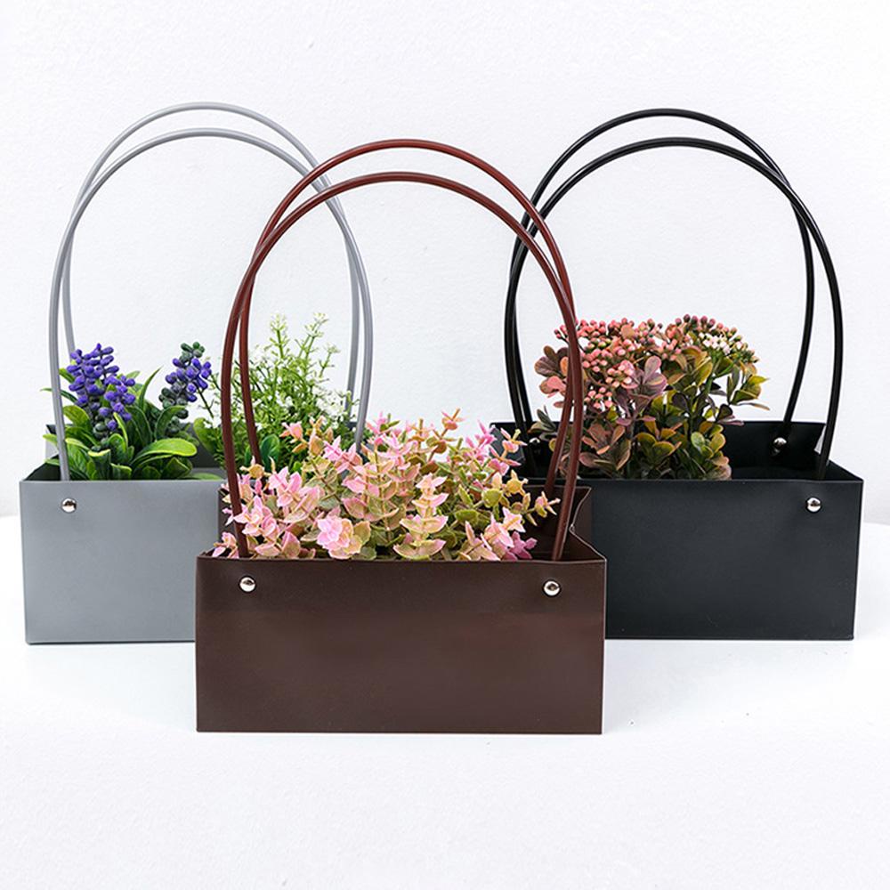 Túi Đựng Hoa Bằng PVC Có Tay Cầm Trang Trí Tiệc Sinh Nhật / Valentine