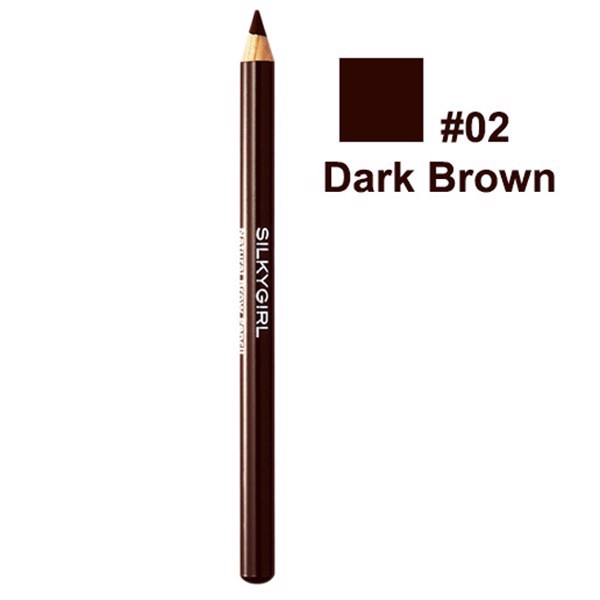 Chì Mày Silkygirl Natural Brow Pencil - 02 Dark Brown 1.14g