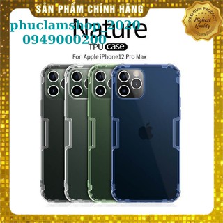 Ốp lưng Nillkin Nature silicone dẻo trong cho iPhone 12 Pro Max, iPhone 12 Pro, iPhone 12, iPhone 12 Mini