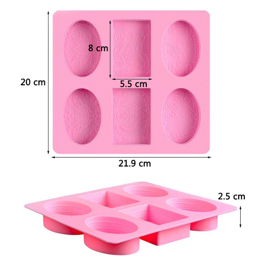 LAKAMIER Khuôn Silicone Làm Xà Phòng Handmade Hình Chữ Nhật / Oval Đa Năng DIY