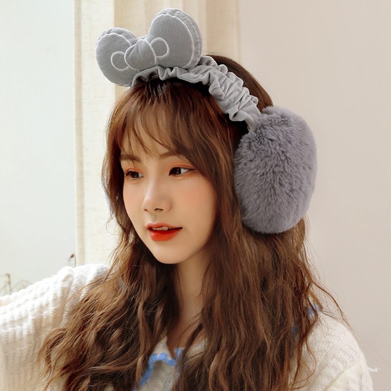 Chụp Tai Giữ Ấm Mùa Đông Kiểu Công Chúa Đính Nơ Dễ Thương Cho Bé Gái