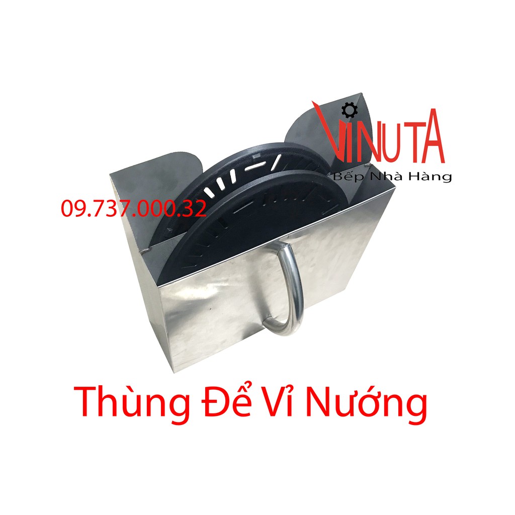 Giỏ xách vỉ nướng, hộp chứa vỉ nướng bếp nướng than hoa âm bàn