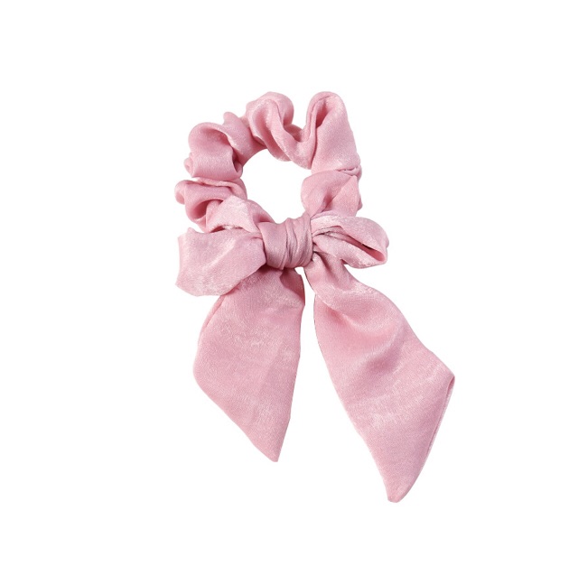 Buộc tóc SCRUNCHIES lụa thắt nơ baby