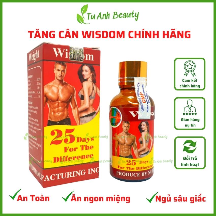 Tăng cân wisdom weight, vitamin hỗ trợ tăng cân giúp ăn ngon hơn, hấp thụ tối đa các dưỡng chất