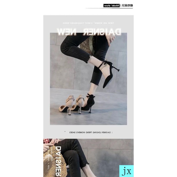 Giày cao gót tùy chọn màu sắc có khóa cài thời trang quyến rũ 2021 dành cho nữ