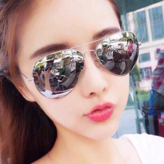 Mắt Kính Thời Trang Tráng Gương+Tang kem tui dung kinh