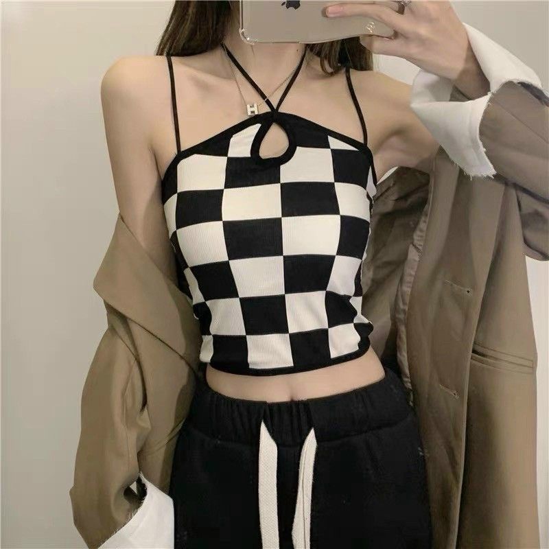 Áo yếm croptop Chéo dây giọt nước CARO PC