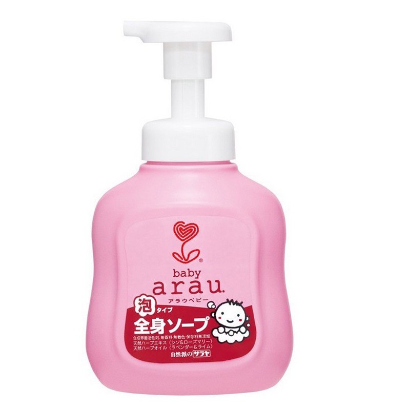 Sữa Tắm Cho Bé Arau Baby Chiết Xuất Thảo Mộc Thiên Nhiên Chai 450ml