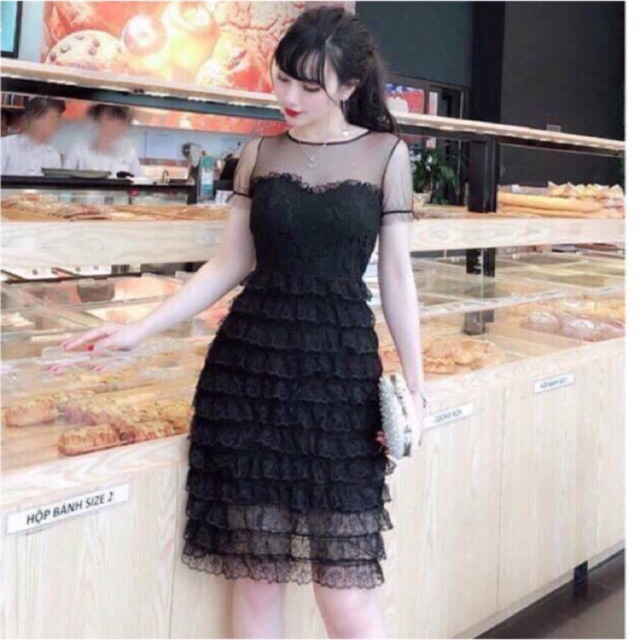 [Mã WAMST112 giảm 25k đơn 150k] Đầm dự tiệc ren tầng sang trọng
