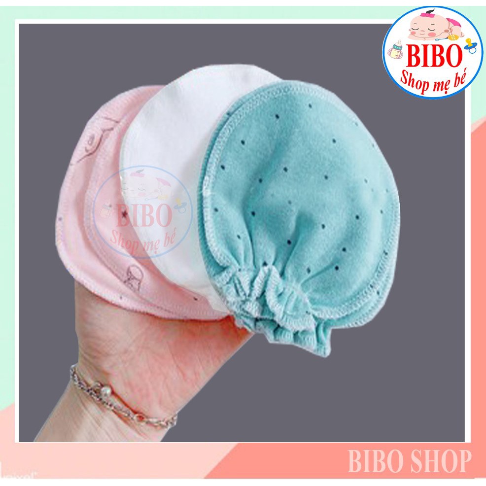 SET 3 ĐÔI BAO TAY SƠ SINH COTTON 0-5 THÁNG MỀM MIN, ĐẸP HIỆU HOTGA